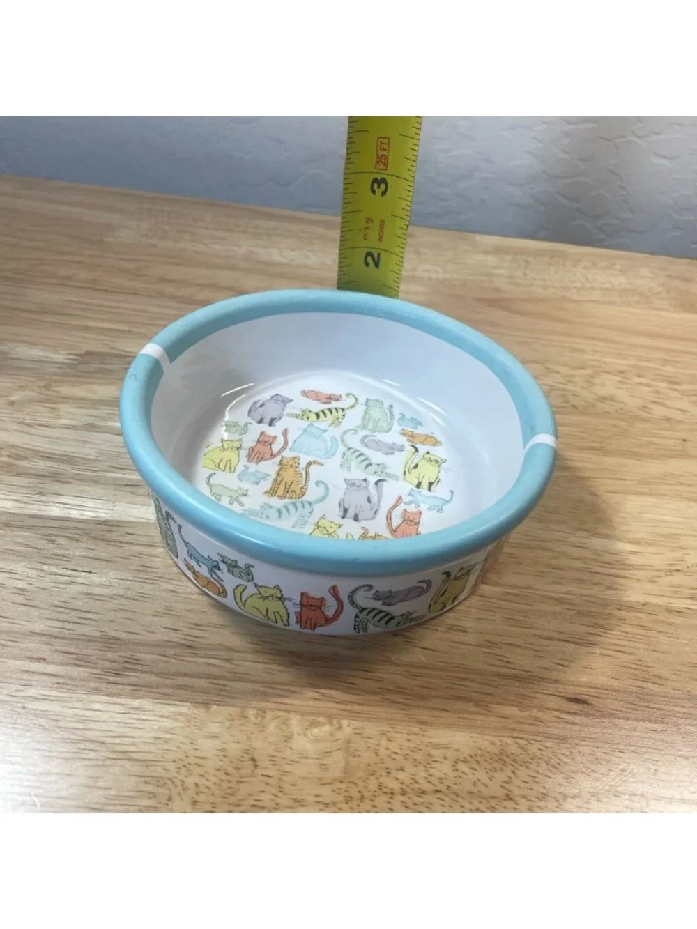 Cat Town Ceramic Feeding Dish Bowl Large Small Size Cute Colorful Whimsical